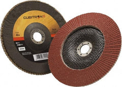 3M - 40 Grit, 7" Disc Diam, 7/8" Center Hole, Type 29 Ceramic Flap Disc - 8,500 Max RPM, Polyester Backing, Arbor Attaching System, Coated - Industrial Tool & Supply