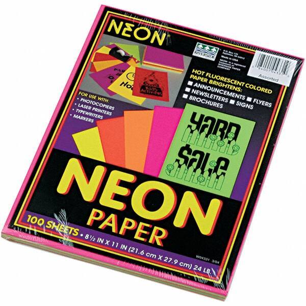 Pacon - 8-1/2" x 11" Assorted Colors Colored Copy Paper - Use with Laser Printers, Copiers - Industrial Tool & Supply