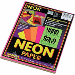 Pacon - 8-1/2" x 11" Assorted Colors Colored Copy Paper - Use with Laser Printers, Copiers - Industrial Tool & Supply