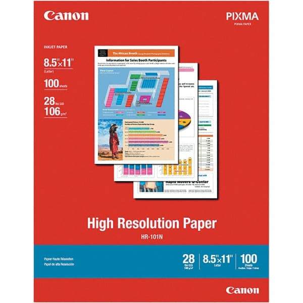 Canon - 8-1/2" x 11" White Photo Paper - Use with Canon Pixma Printers - Industrial Tool & Supply