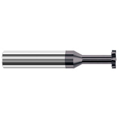 Harvey Tool - 1/2" Cut Diam, 3/16" Cut Width, 1/2" Shank, Staggered-Tooth Woodruff Keyseat Cutter - Exact Industrial Supply