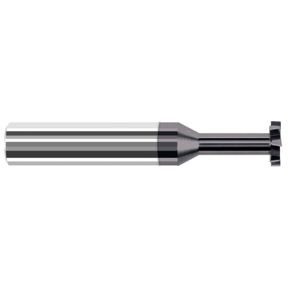 Harvey Tool - 1/2" Cut Diam, 1/16" Cut Width, 1/2" Shank, Staggered-Tooth Woodruff Keyseat Cutter - Exact Industrial Supply