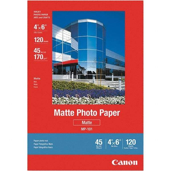 Canon - 4" x 6" White Photo Paper - Use with Canon Pixma Printers - Industrial Tool & Supply