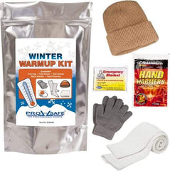 PRO-SAFE - Emergency Preparedness Kits Type: Winter Warm Up Kit Contents: Knit Stocking Cap; Gloves; Tube Socks; Emergency Blanket; (2) Hand Warmers - Industrial Tool & Supply