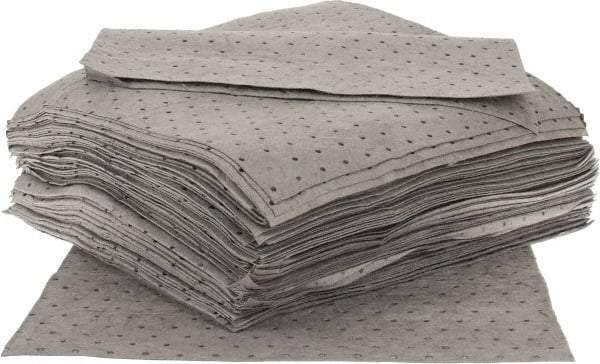 PRO-SAFE - 28 Gal Capacity per Package, Chemical/Hazmat Pad - 17" Long x 15" Wide, Polypropylene - Industrial Tool & Supply