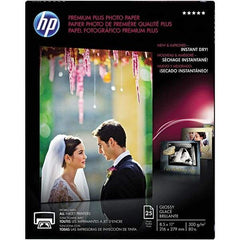 Hewlett-Packard - 8-1/2" x 11" White Photo Paper - Use with Inkjet Printers - Industrial Tool & Supply