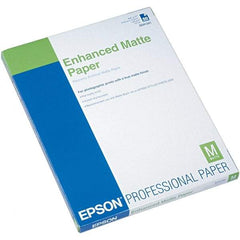 Epson - 8-1/2" x 11" White Photo Paper - Use with Inkjet Printers - Industrial Tool & Supply