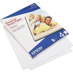Epson - 8-1/2" x 11" Bright White Photo Paper - Use with Inkjet Printers - Industrial Tool & Supply