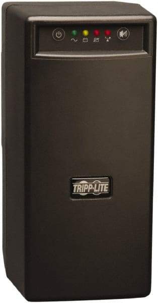Tripp-Lite - 15 Amp, 600 VA, Tower Mount Standby Backup Uninterruptible Power Supply - Backup 3.3 min with Full Load & 11.1 min with Half Load, 120 VAC Input & Output, 375 Watt Output, 1 Phases, 6 Outlets - Industrial Tool & Supply