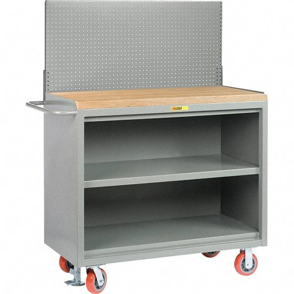 Little Giant - 3,600 Lb Capacity Mobile Service Bench - 53" Wide x 24" Deep x 43" High, Steel, Gray - Industrial Tool & Supply