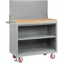 Little Giant - 3,600 Lb Capacity Mobile Service Bench - 41" Wide x 24" Deep x 43" High, Steel, Gray - Industrial Tool & Supply