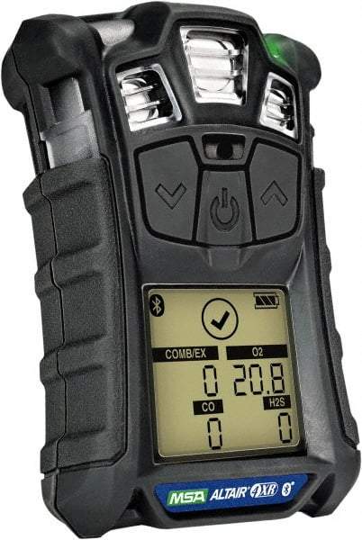 MSA - Audible, Vibration & Visual Alarm, LCD Display, Multi-Gas Detector - Monitors LEL, Oxygen, Hydrogen Sulfide-LC & Carbon Monoxide - Industrial Tool & Supply