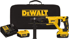 DeWALT - 20 Volt 1" SDS Plus Chuck Cordless Rotary Hammer - 0 to 5,550 BPM, 0 to 1,500 RPM, Reversible - Industrial Tool & Supply