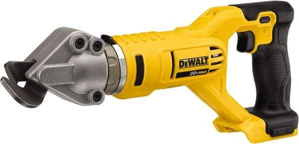 DeWALT - 2,500 SPM, 20 Volt, Pistol Grip Handle, Handheld Cordless Shear - 18 Gauge (Steel) Cutting Capacity - Industrial Tool & Supply