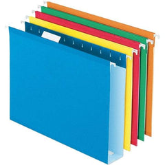 Pendaflex - 8-1/2 x 11", Letter Size, Assorted Colors, Hanging File Folder - 11 Point Stock, 1/5 Tab Cut Location - Industrial Tool & Supply