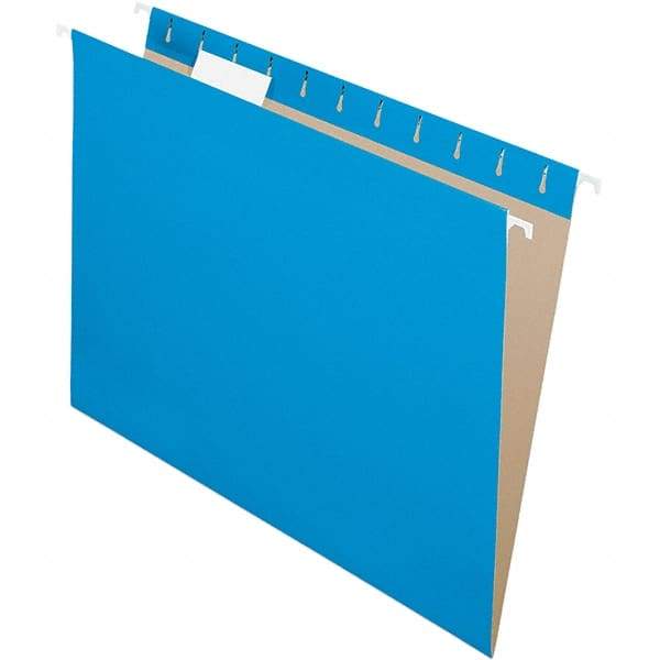 Pendaflex - 9-1/4 x 11-7/8", Letter Size, Blue, Hanging File Folder - 11 Point Stock, 1/5 Tab Cut Location - Industrial Tool & Supply