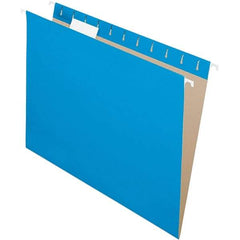 Pendaflex - 9-1/4 x 11-7/8", Letter Size, Blue, Hanging File Folder - 11 Point Stock, 1/5 Tab Cut Location - Industrial Tool & Supply