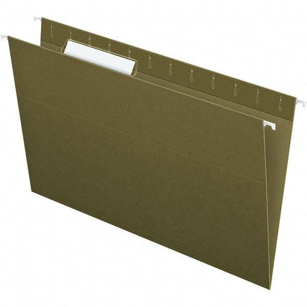 Pendaflex - 9-1/2 x 16", Legal, Standard Green, Hanging File Folder - 11 Point Stock, 1/3 Tab Cut Location - Industrial Tool & Supply