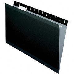 Pendaflex - 9-1/2 x 14-1/2", Legal, Black, Hanging File Folder - 11 Point Stock, 1/5 Tab Cut Location - Industrial Tool & Supply