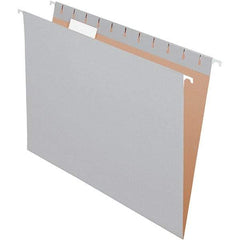 Pendaflex - 9-1/4 x 11-7/8", Letter Size, Gray, Hanging File Folder - 11 Point Stock, 1/5 Tab Cut Location - Industrial Tool & Supply