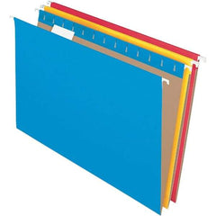 Pendaflex - 9-1/2 x 16", Legal, Assorted Colors, Hanging File Folder - 11 Point Stock, 1/5 Tab Cut Location - Industrial Tool & Supply