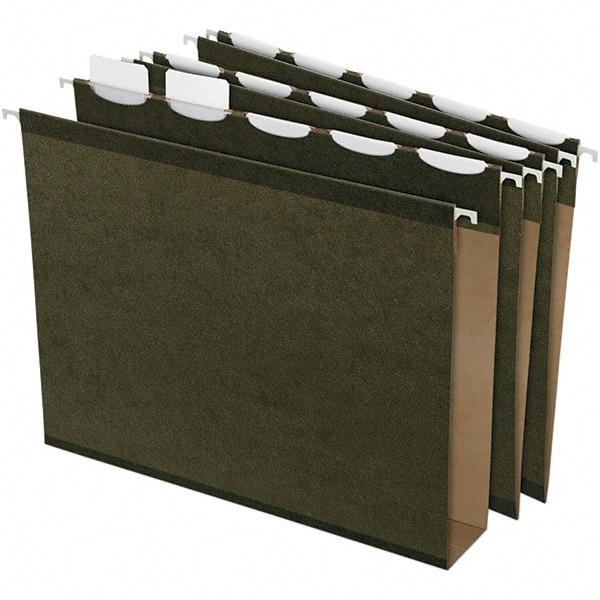 Pendaflex - 13 x 10-5/8", Letter Size, Standard Green, Hanging File Folder - 11 Point Stock, 1/5 Tab Cut Location - Industrial Tool & Supply