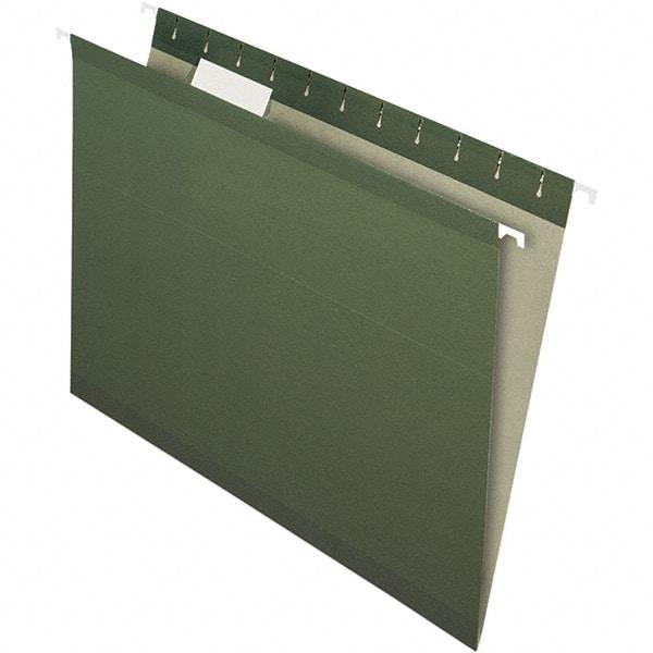 Pendaflex - 9-1/2 x 16", Letter Size, Standard Green, Hanging File Folder - 11 Point Stock, 1/5 Tab Cut Location - Industrial Tool & Supply