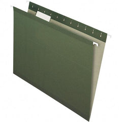 Pendaflex - 9-1/2 x 16", Letter Size, Standard Green, Hanging File Folder - 11 Point Stock, 1/5 Tab Cut Location - Industrial Tool & Supply