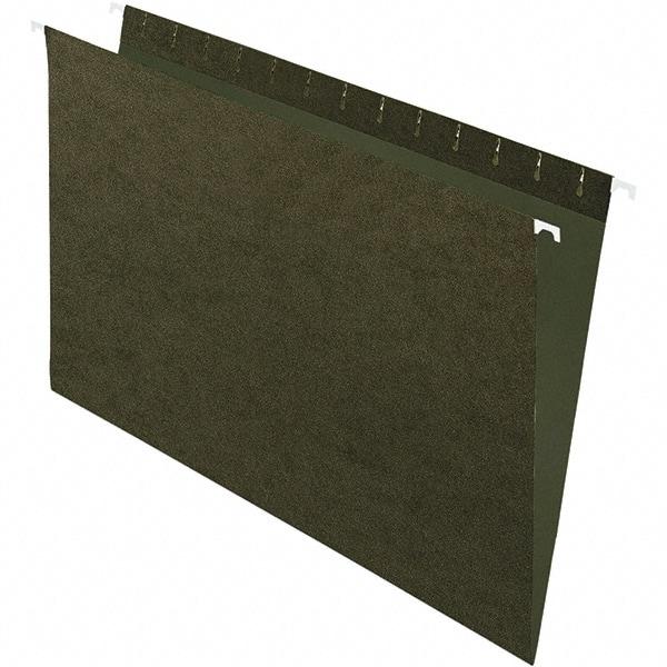 Pendaflex - 9-1/2 x 16", Legal, Standard Green, Hanging File Folder - 11 Point Stock, Straight Tab Cut Location - Industrial Tool & Supply