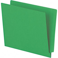 Pendaflex - 10-1/8 x 12-1/4", Letter Size, Green, File Folders with End Tab - 11 Point Stock, Straight Tab Cut Location - Industrial Tool & Supply