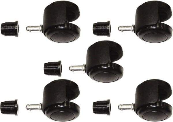ShopSol - Black Casters - For Chairs - Industrial Tool & Supply
