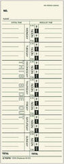 TOPS - 3-29/32" High x 9-39/64" Wide Weekly Time Cards - Use with Acroprint M33, IBM 10-800292, Lathem 33, Simplex 10-100382, 10-800292, 1950-9305, 1950-9361 - Industrial Tool & Supply