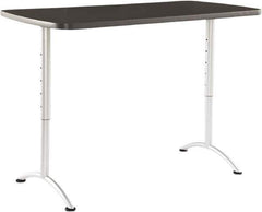 ICEBERG - 60" Long x 30" Wide x 42" High Stationary Rectangular Conference Table - 1-1/8" Thick, Graphite (Color), Melamine/Laminate/Steel - Industrial Tool & Supply