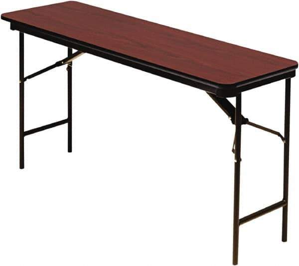 ICEBERG - 18" Long x 72" Wide x 29" High, Folding Table - Mahogany - Industrial Tool & Supply