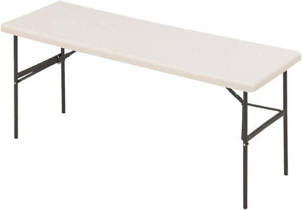 ICEBERG - 24" Long x 72" Wide x 29" High, Folding Table - Platinum - Industrial Tool & Supply