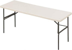 ICEBERG - 24" Long x 72" Wide x 29" High, Folding Table - Platinum - Industrial Tool & Supply