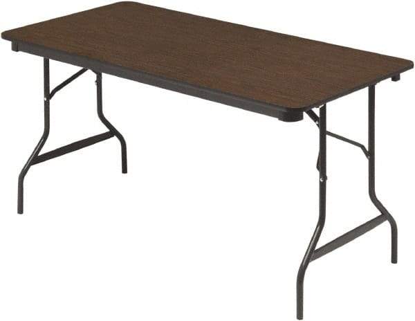 ICEBERG - 30" Long x 60" Wide x 29" High, Folding Table - Walnut - Industrial Tool & Supply