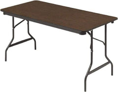 ICEBERG - 30" Long x 60" Wide x 29" High, Folding Table - Walnut - Industrial Tool & Supply