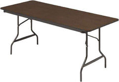 ICEBERG - 30" Long x 72" Wide x 29" High, Folding Table - Walnut - Industrial Tool & Supply