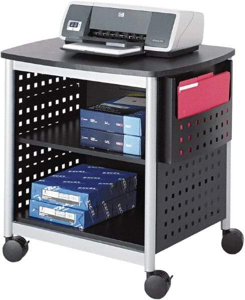 Safco - Black & Silver Case/Stand - Use with Printer, Office Machines - Industrial Tool & Supply