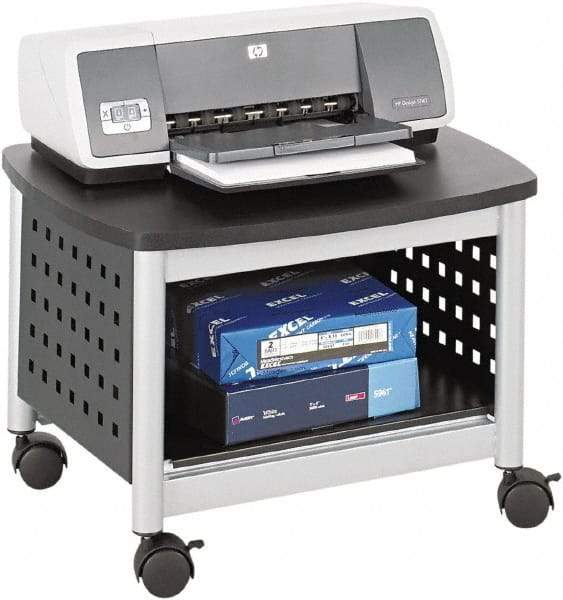 Safco - Black & Silver Case/Stand - Use with Printer, Office Machines - Industrial Tool & Supply