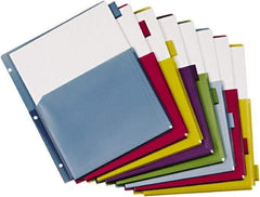 Cardinal - 11 x 8 1/2" 8 Tabs, 3-Hole Punched, Tab Divider - Multicolor Tabs, Multi-Color Folder - Industrial Tool & Supply