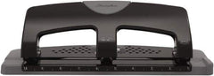 Swingline - Paper Punches Type: 20 Sheet Three-Hole Punch Color: Black/Gray - Industrial Tool & Supply