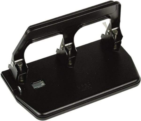 Master - Paper Punches Type: 40 Sheet Three-Hole Punch Color: Black - Industrial Tool & Supply