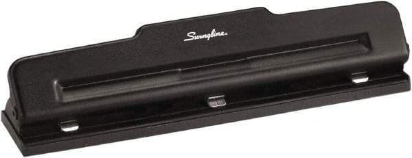 Swingline - Paper Punches Type: 10 Sheet Three-Hole Punch Color: Black - Industrial Tool & Supply