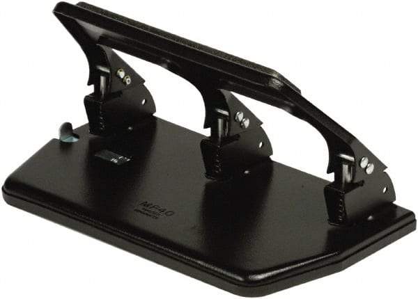 Master - Paper Punches Type: 30 Sheet Three Hole Punches Color: Black - Industrial Tool & Supply