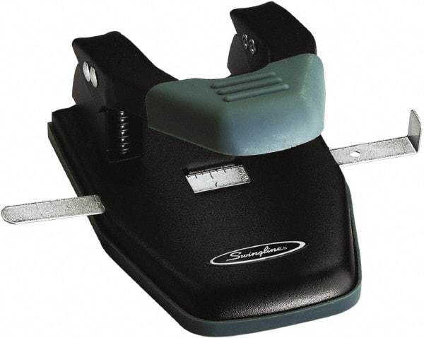 Swingline - Paper Punches Type: 28 Sheet Two Hole Punches Color: Black/Gray - Industrial Tool & Supply