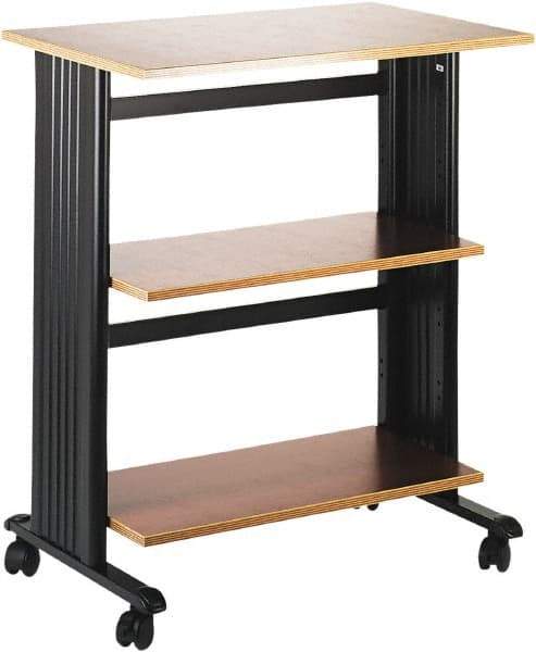 Safco - Cherry & Black Printer/Copier Stand - Use with Printer, Paper, Copiers - Industrial Tool & Supply