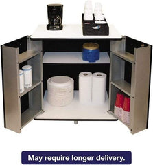 Vertiflex Products - Black & White Refreshment Stand - Use with Microwave, Coffee Maker - Industrial Tool & Supply