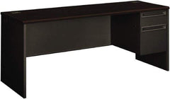Hon - 72" Long x 29-1/2" High x 24" Deep, 2 Drawer Credenza - Mahogany/Charcoal (Color), Steel-Reinforced High-Pressure Laminate/Metal - Industrial Tool & Supply